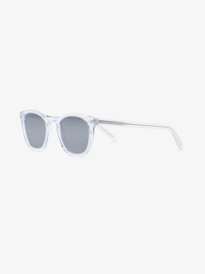 Silver Acetate Round Sunglasses