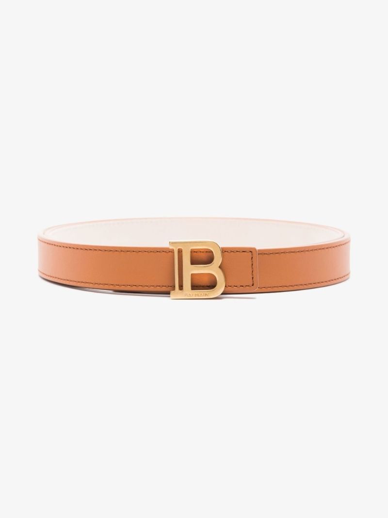 Brown Monogram Leather Belt