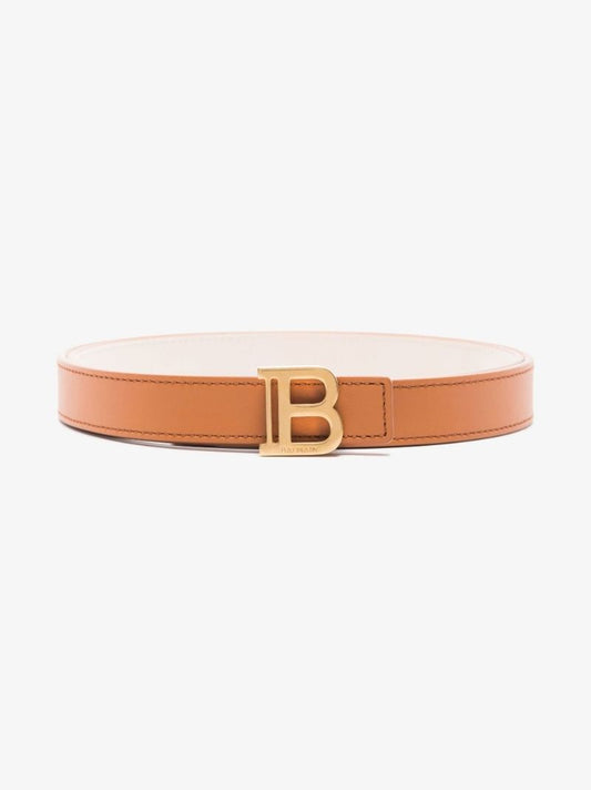 Brown Monogram Leather Belt