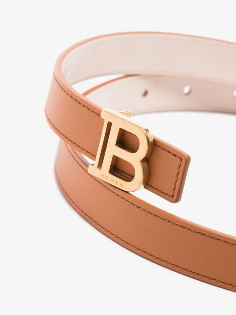 Brown Monogram Leather Belt