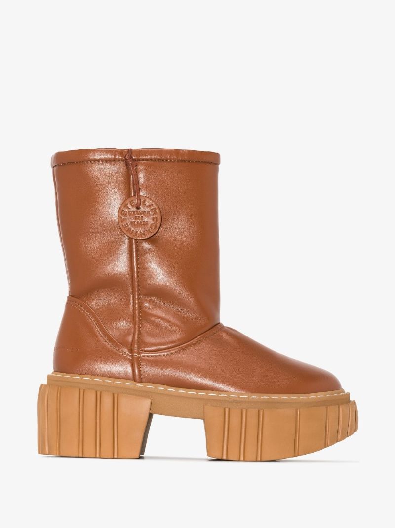 Brown Emilie 95 Vegan Leather Platform Boots