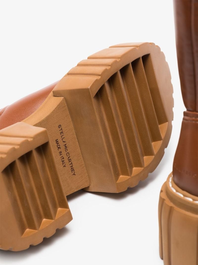 Brown Emilie 95 Vegan Leather Platform Boots