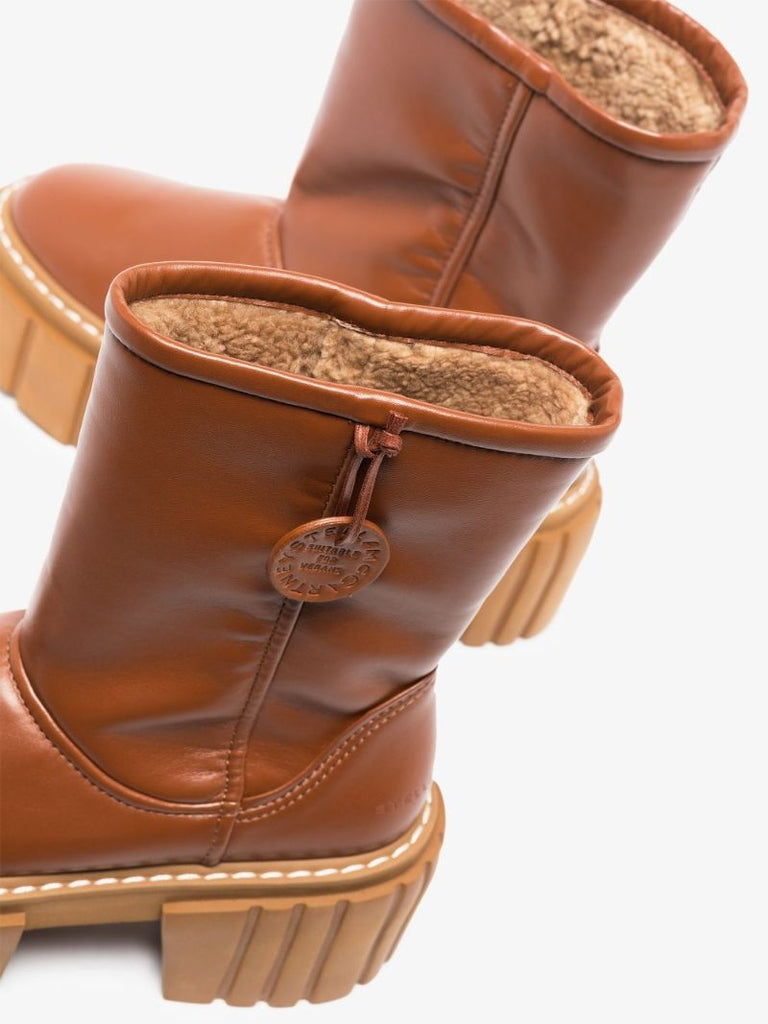 Brown Emilie 95 Vegan Leather Platform Boots