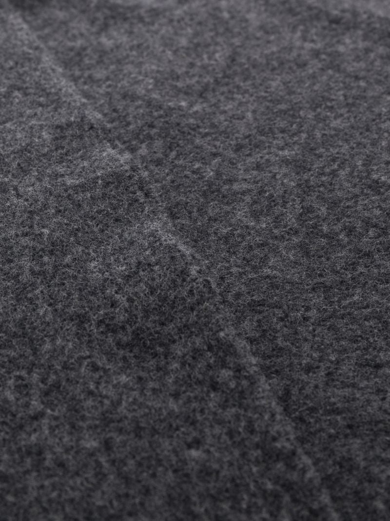 Grey Fringed Wool Scarf