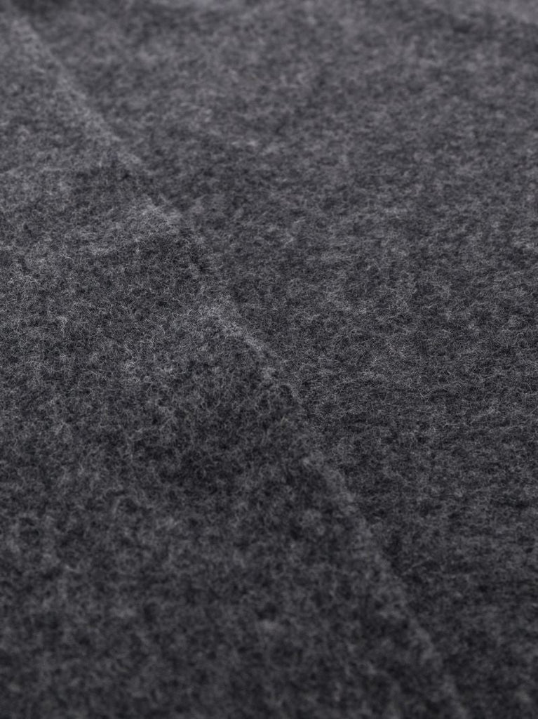 Grey Fringed Wool Scarf