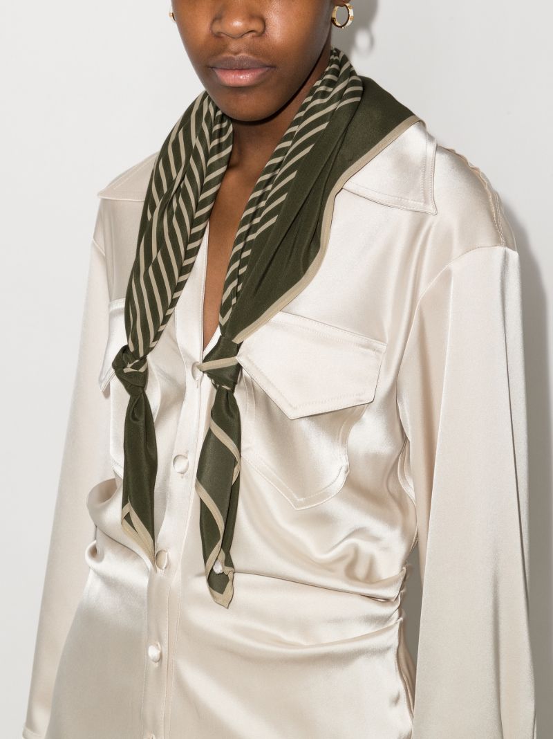 Green Monogram Silk Scarf