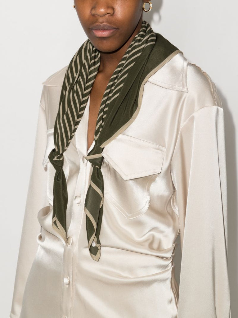 Green Monogram Silk Scarf