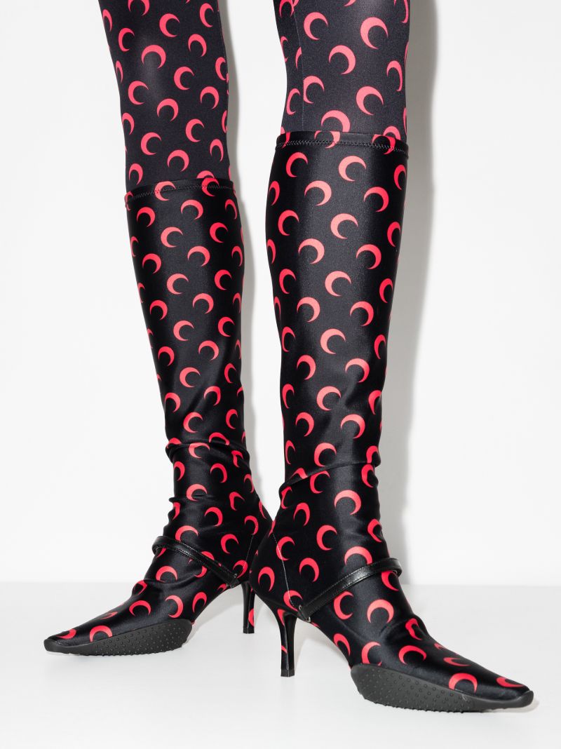 Black Crescent Moon 50 Printed Boots