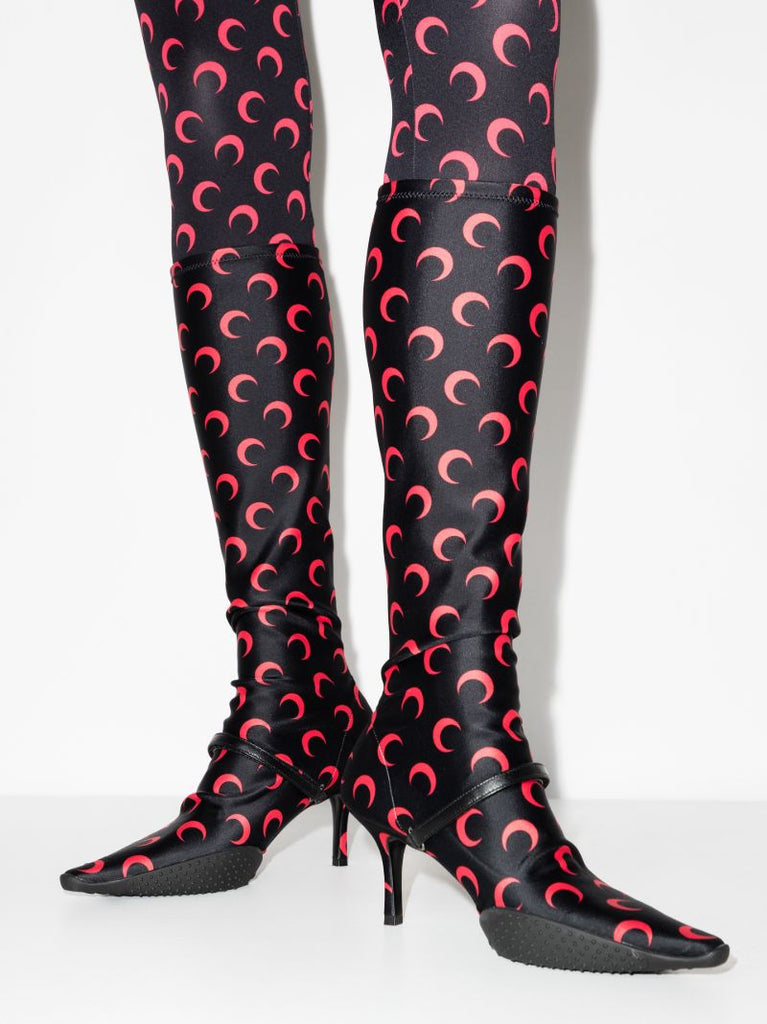 Black Crescent Moon 50 Printed Boots