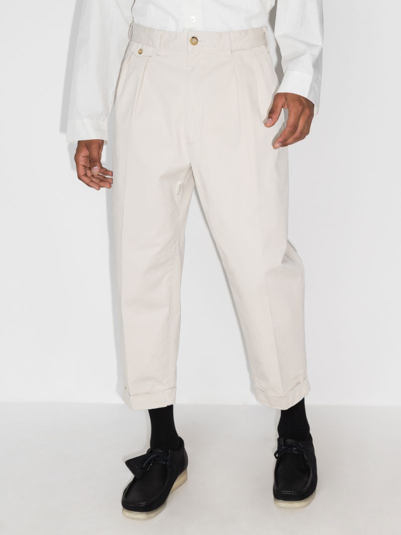Pleated Cropped Trousers