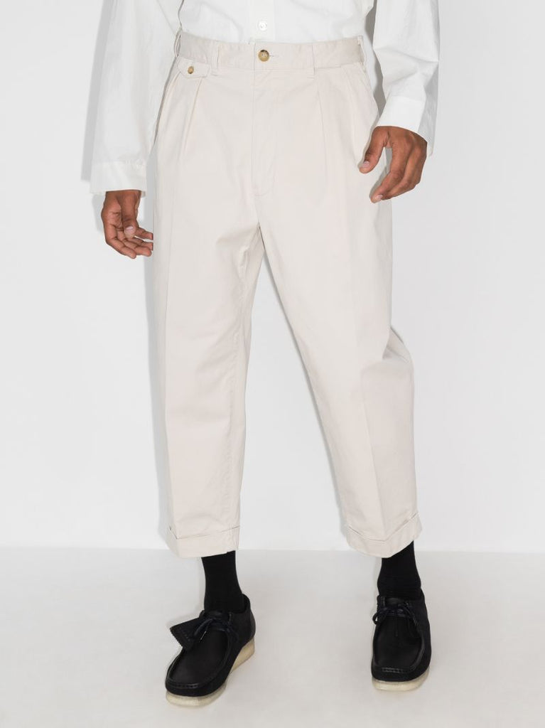 Pleated Cropped Trousers
