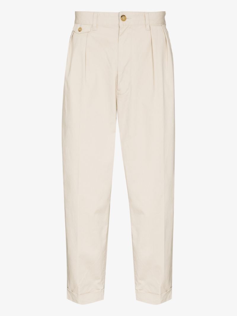 Pleated Cropped Trousers