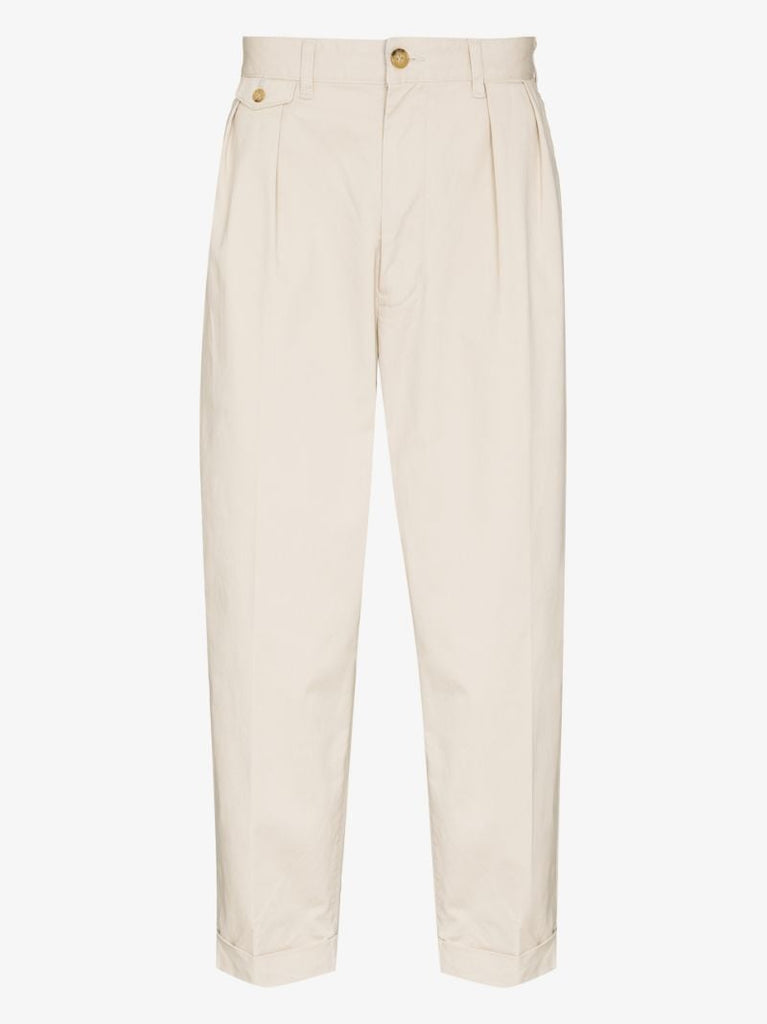 Pleated Cropped Trousers