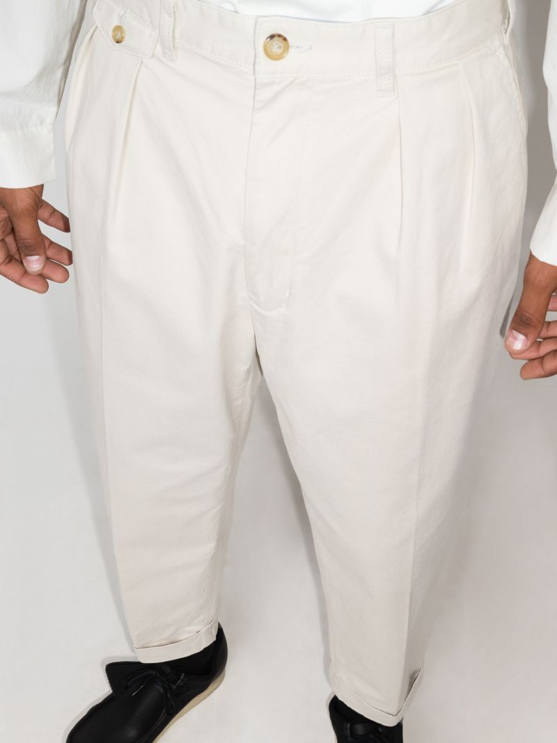 Pleated Cropped Trousers