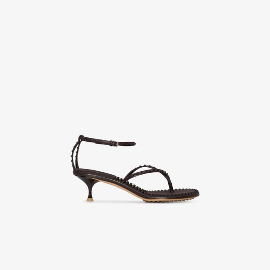 Brown Dot 55 Leather Sandals