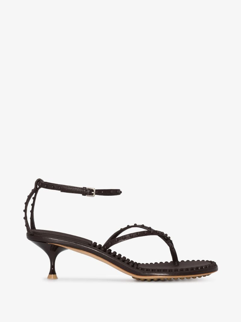 Brown Dot 55 Leather Sandals