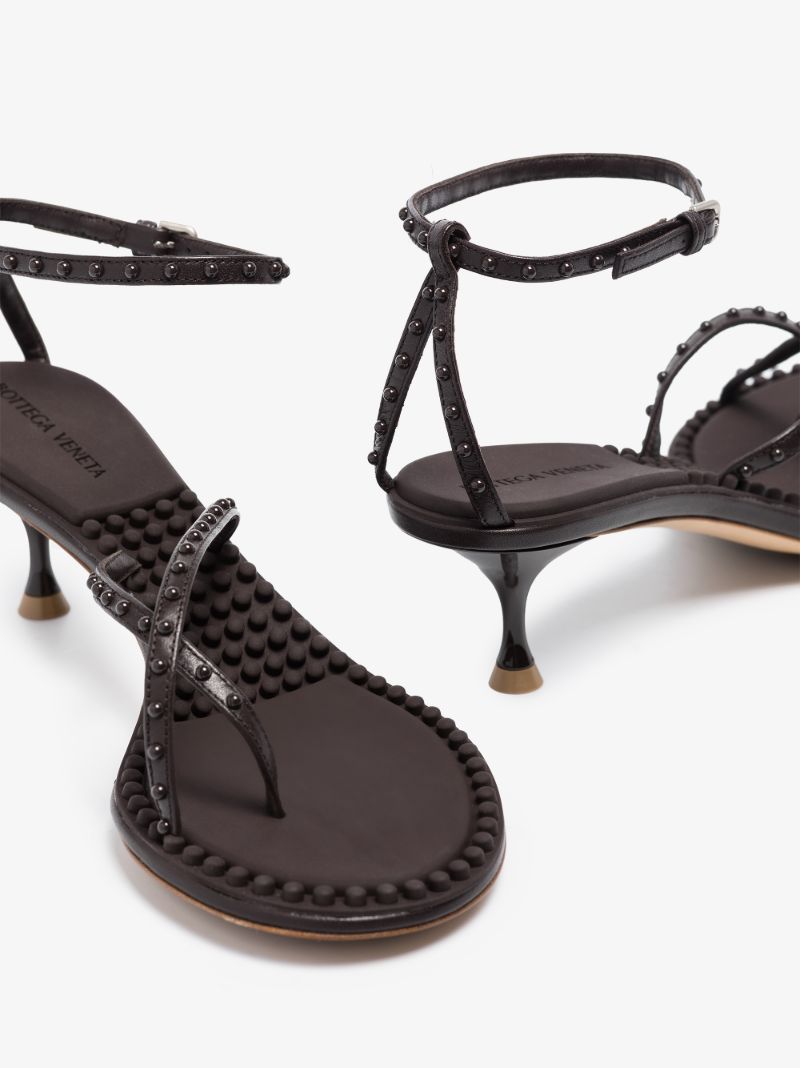 Brown Dot 55 Leather Sandals