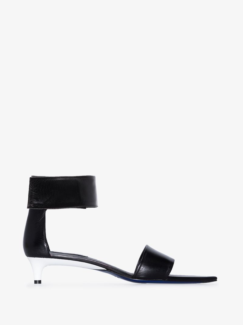 Black 35 Ankle Strap Leather Sandals