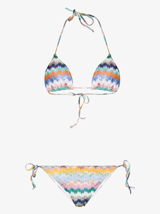 Zigzag Knit Triangle Bikini