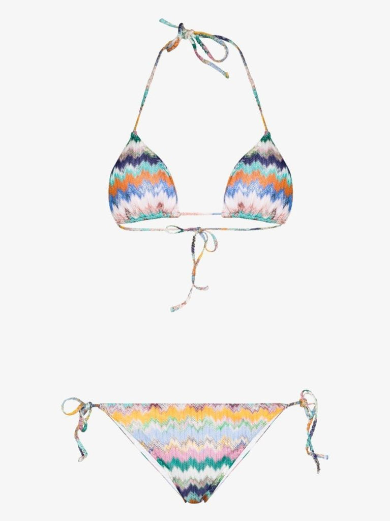 Zigzag Knit Triangle Bikini