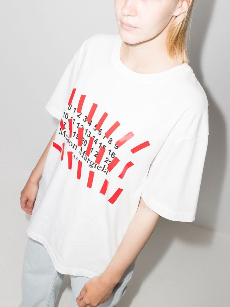 Number Print Oversized Cotton T-shirt