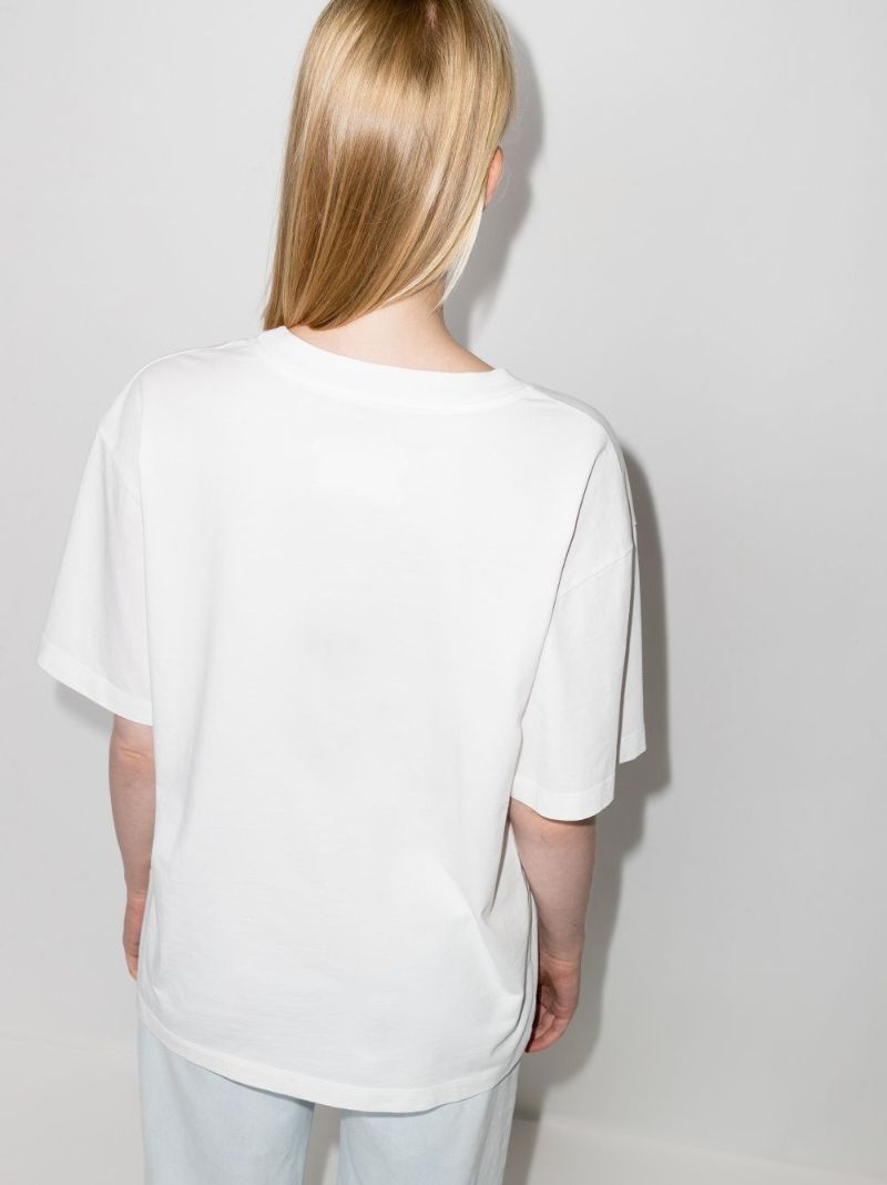 Number Print Oversized Cotton T-shirt