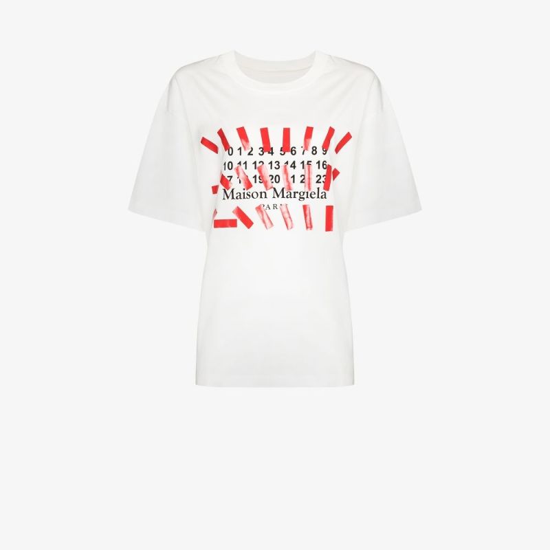 Number Print Oversized Cotton T-shirt