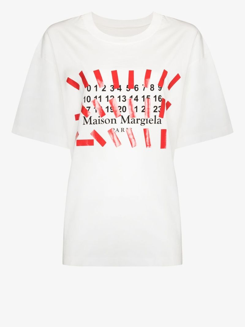 Number Print Oversized Cotton T-shirt