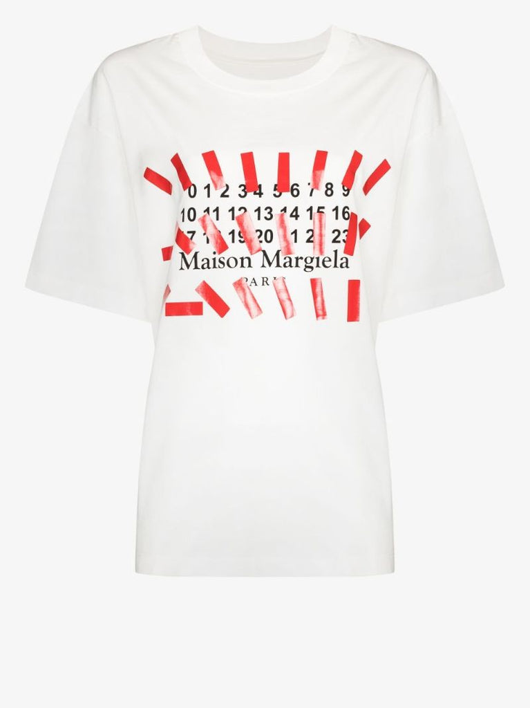 Number Print Oversized Cotton T-shirt