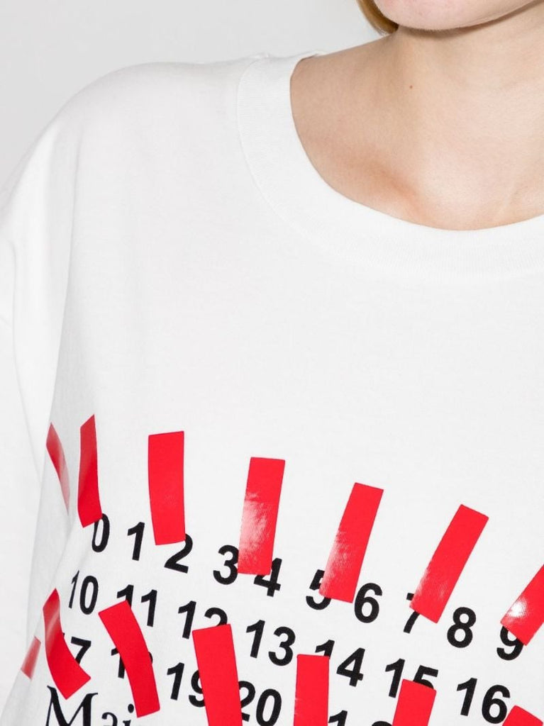 Number Print Oversized Cotton T-shirt