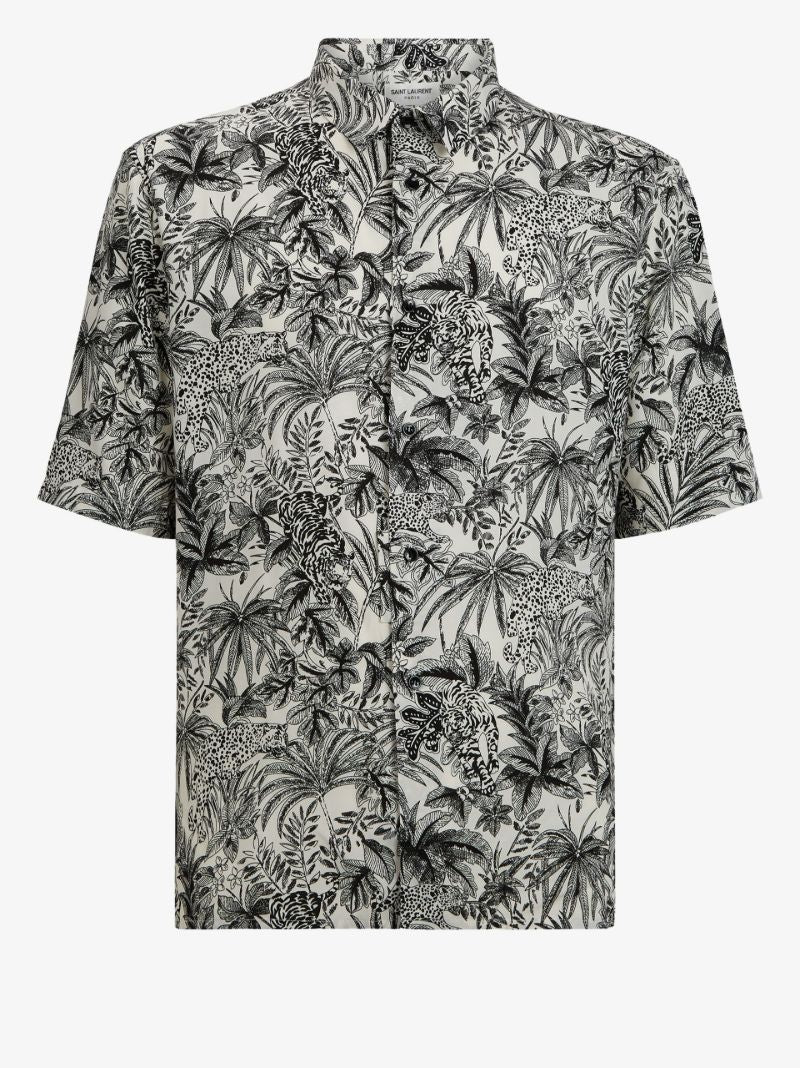 Tropical Print Short Sleeve Shirt