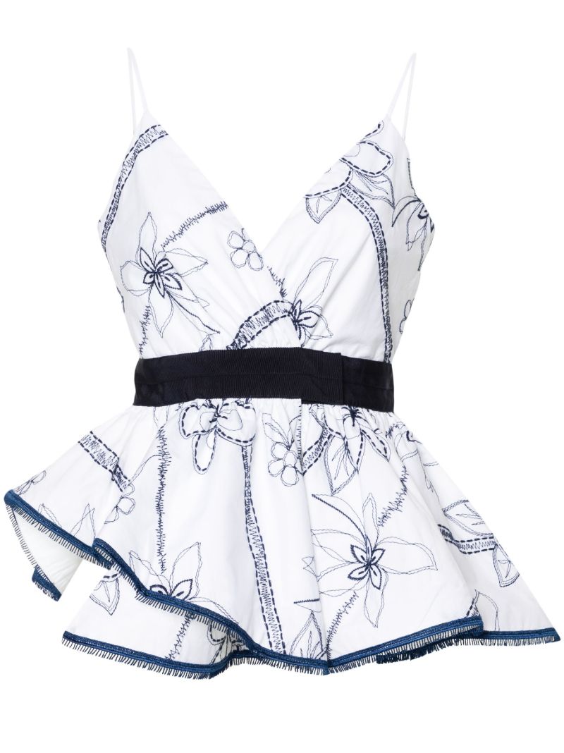 Sirena Embroidered Cotton Shorts