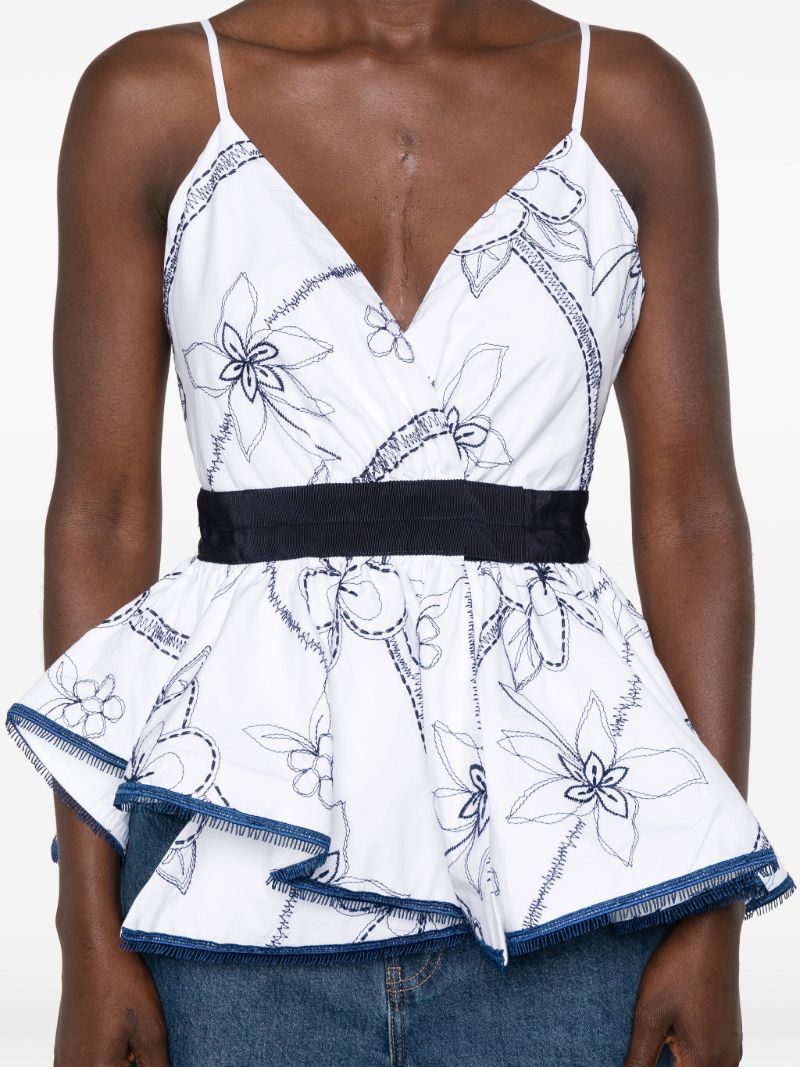 Sirena Embroidered Cotton Shorts