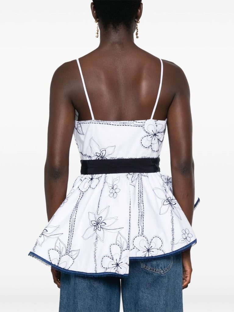 Sirena Embroidered Cotton Shorts