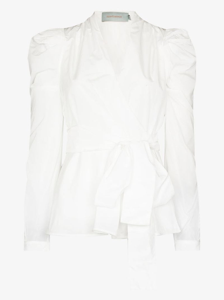 Agnes Puff Sleeve Wrap Top