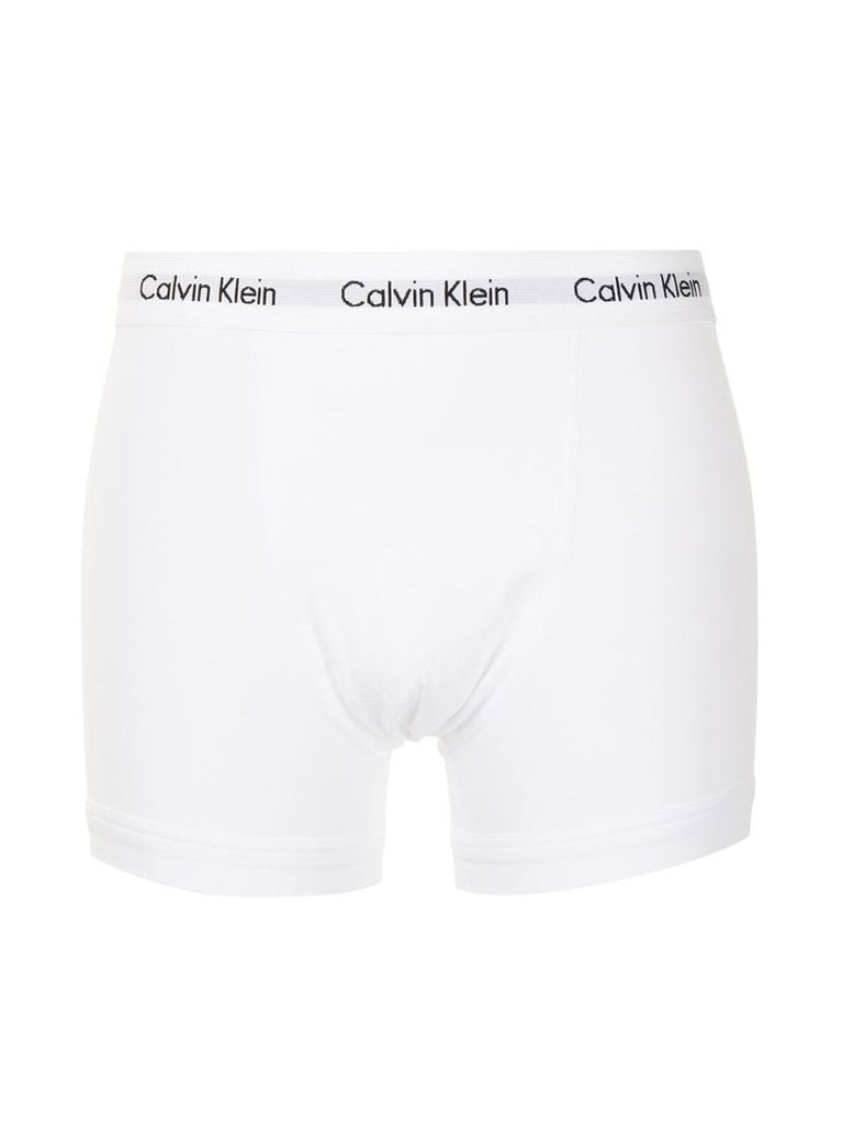 White Cotton Boxer Briefs Set