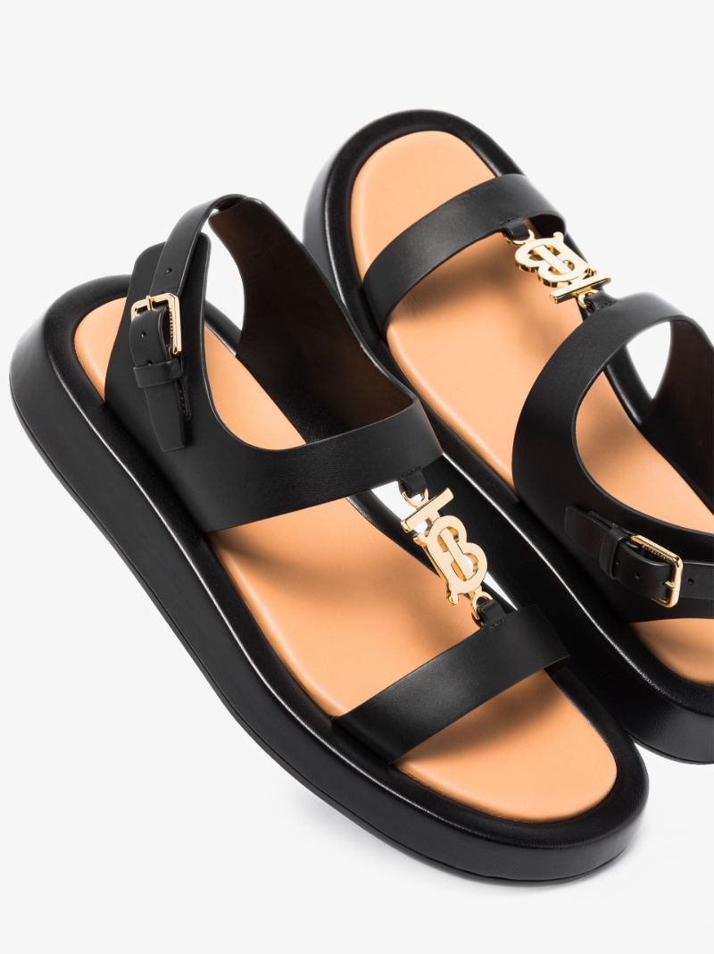 Black Leather Sandals