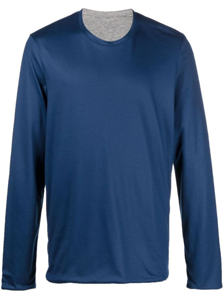 Blue Reversible Wool T-shirt