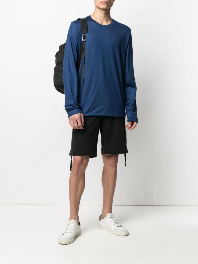 Blue Reversible Wool T-shirt