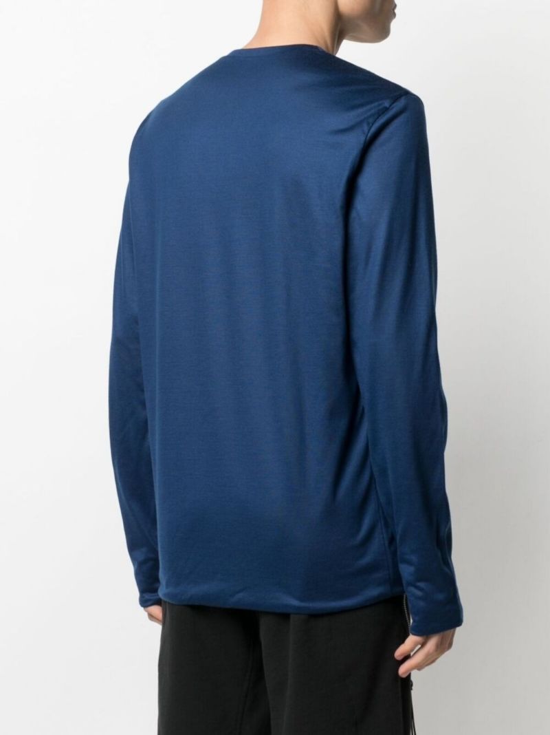 Blue Reversible Wool T-shirt
