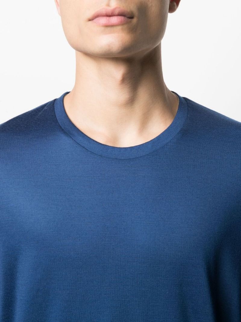 Blue Reversible Wool T-shirt