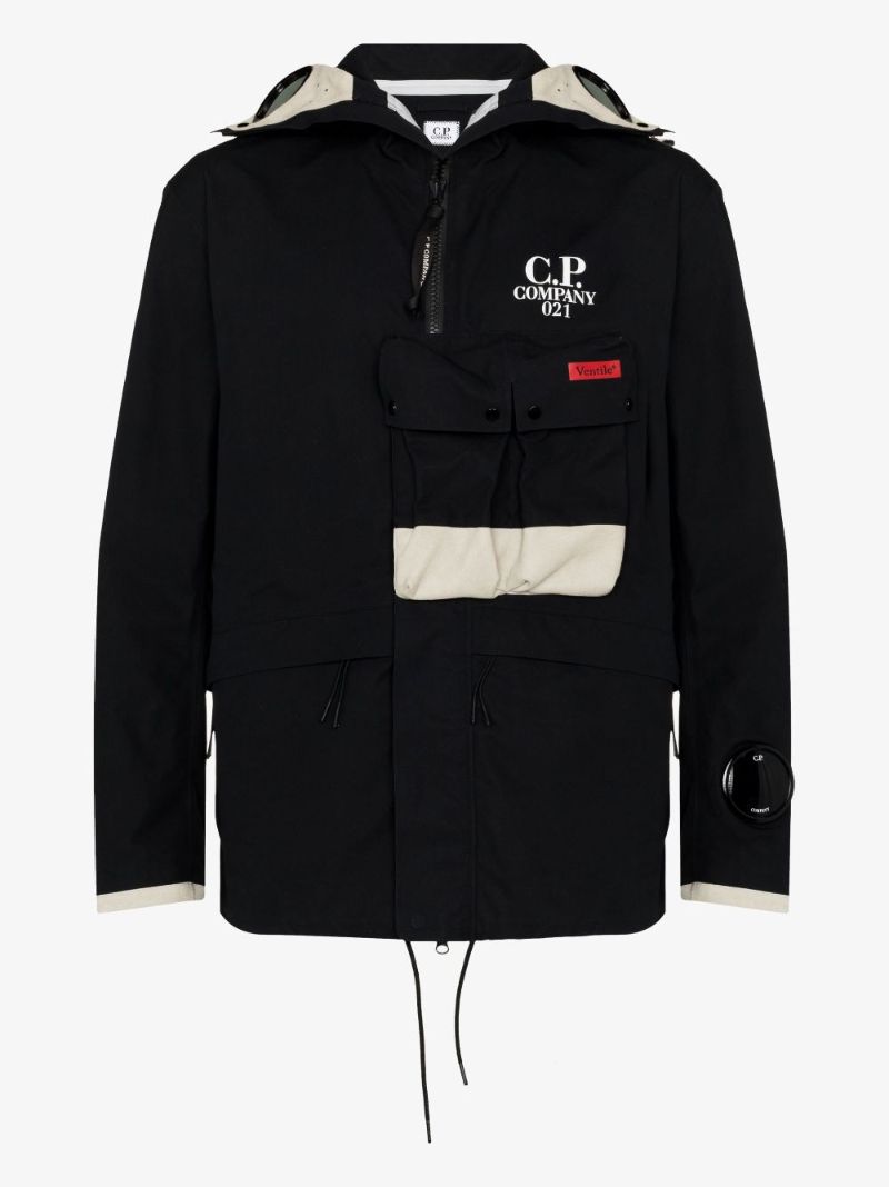 Black Goggle Hooded Jacket
