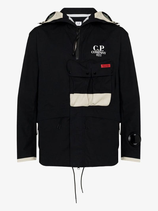 Black Goggle Hooded Jacket