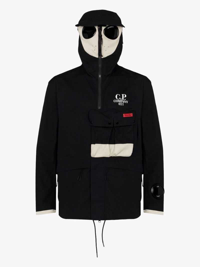 Black Goggle Hooded Jacket