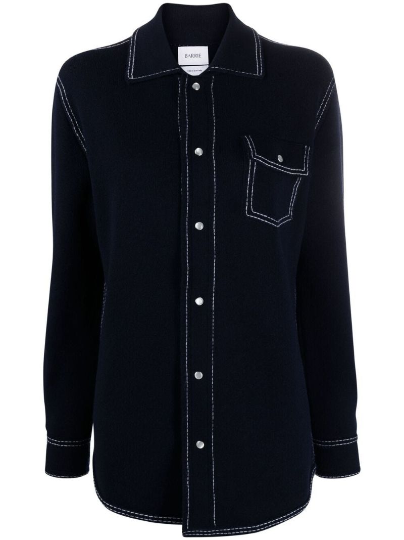 Navy Knitted Shirt