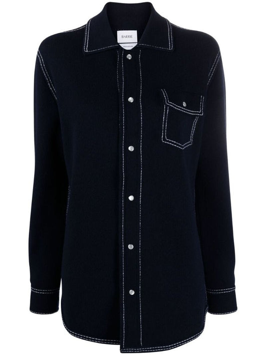 Navy Knitted Shirt