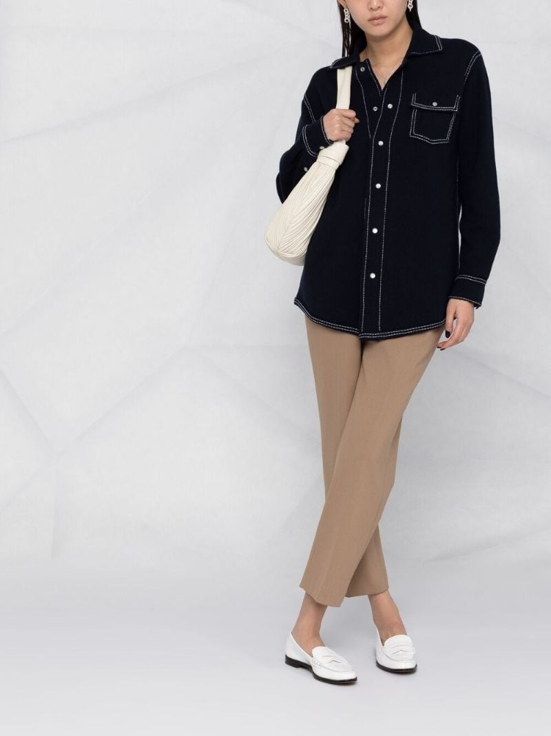 Navy Knitted Shirt