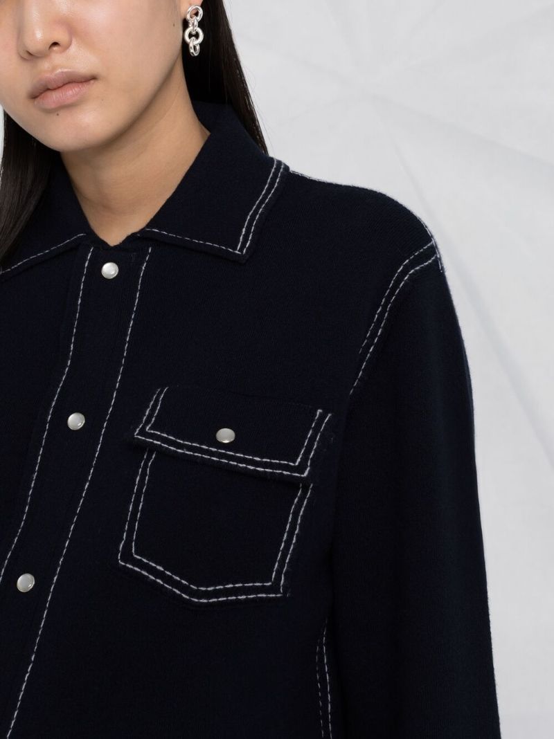 Navy Knitted Shirt