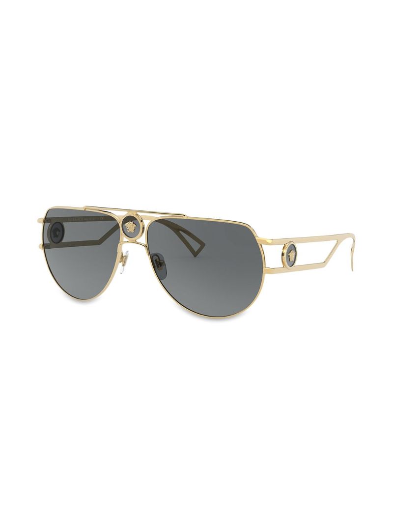 Gold-tone Medusa Pilot Sunglasses