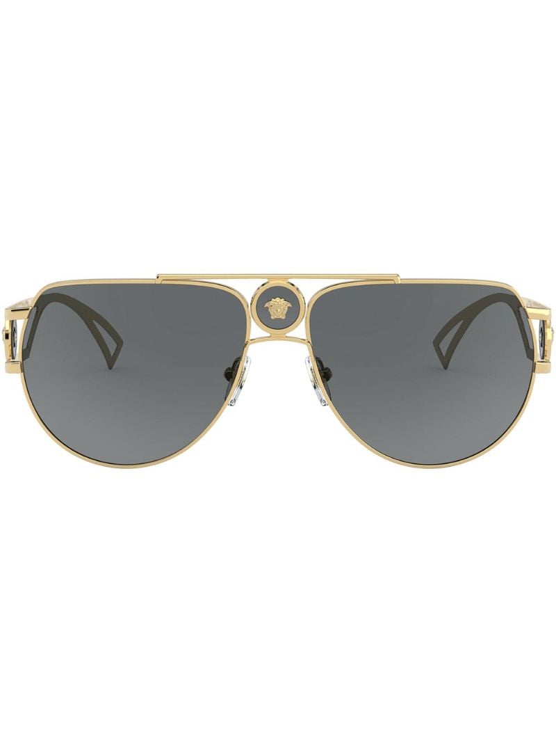 Gold-tone Medusa Pilot Sunglasses